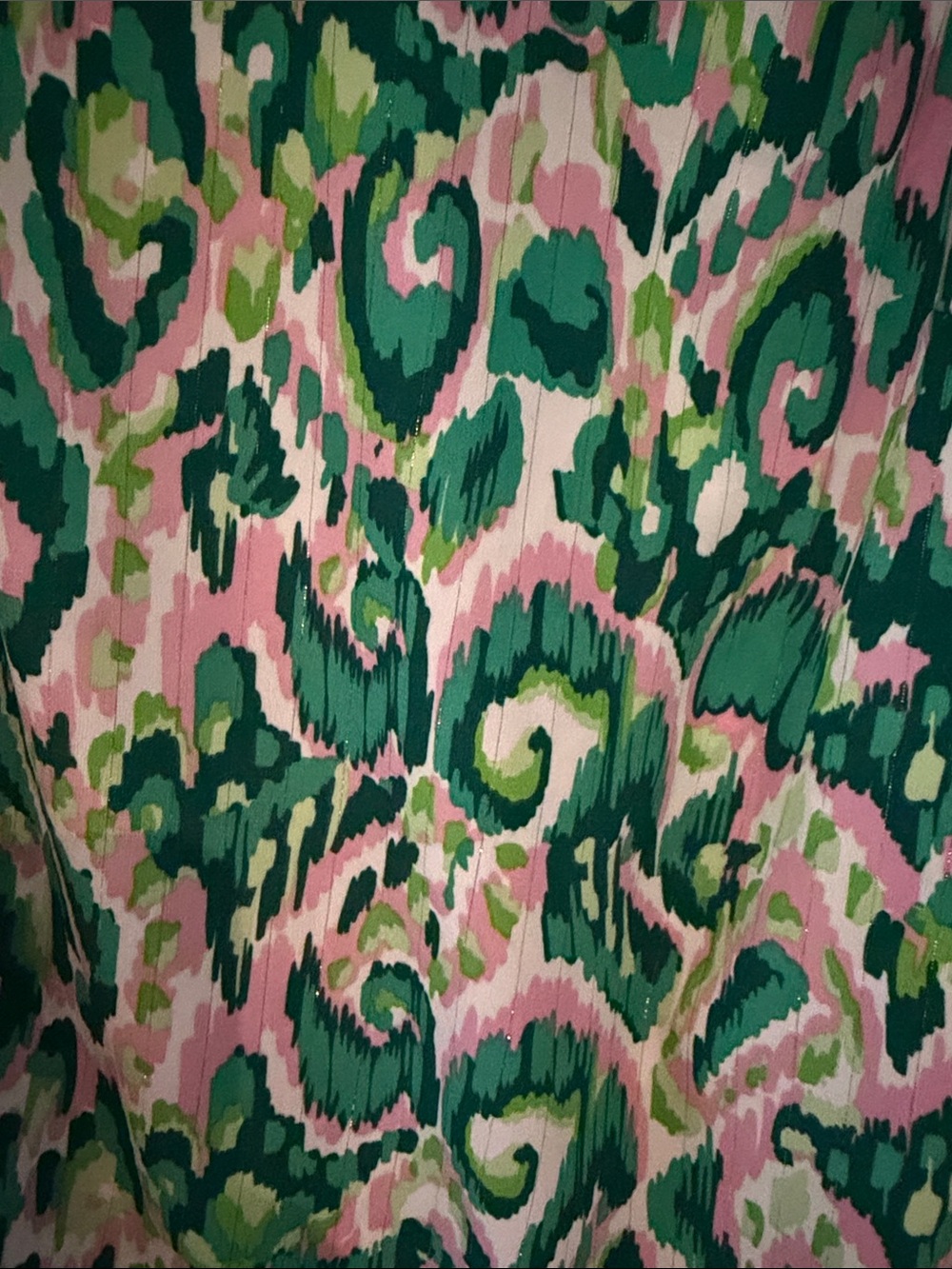 THML Green & Pink Swirl Print Puff Sleeve Blouse - Picture 3 of 3